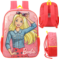 Mochila Costas Barbie Teen Moderna Vermelha Original Maxlog