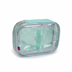 Imagem do Estojo Box Escolar Glitter Transparente Grande Kika Original