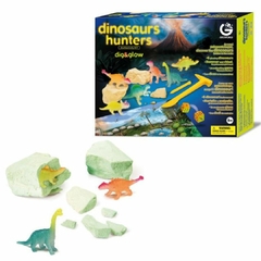 Kit Escavação 6 Dinossauros Hunters Dig & Glow Multiatividade
