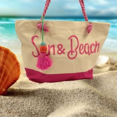 Bolsa Sun & Beach Praia Alça Trançada Tecido Feminina Verão na internet