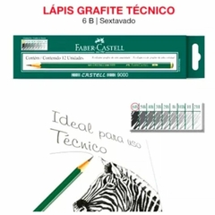Lápis Grafite Faber Castell Verde Cx 12 6b 9000 Escolar - comprar online