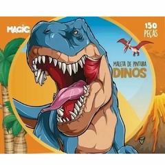 Maleta De Pintura Arte Escolar 150 Peças Infantil Dinossauro