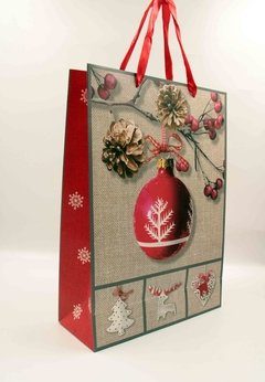 Sacola Para Presente Tema Natal 30x42 Decoração Luxo Grande - comprar online