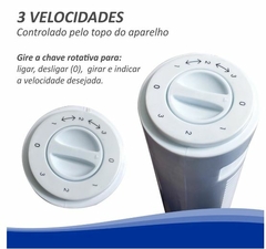 Ventilador De Coluna Branco 75 cm Circulador 127V Silencioso - loja online