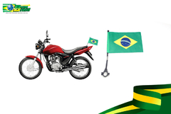 Kit 10 Bandeira Do Brasil Para Moto Haste Bicicleta Torcedor na internet