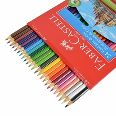 Lápis De Cor 24 Cores Faber-Castell C/ Apontador + Cor Prata - comprar online