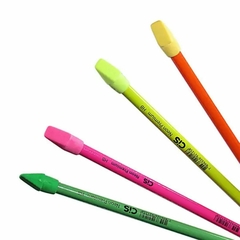 Kit 48 Lápis Neon Cis Premium HB N°2 Borracha Escolar na internet