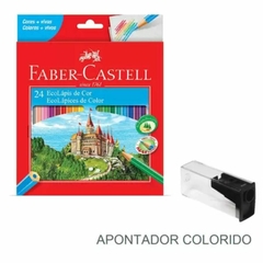 Lápis De Cor 24 Cores Faber-Castell C/ Apontador + Cor Prata na internet