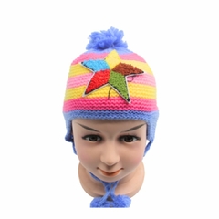 Touca Infantil Crochet Colorida Inverno Frio Redstar Winter - Mundo Variedades