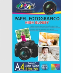 Papel Fotográfico High Glossy A4 240g Pacote 50 Fl Off Paper