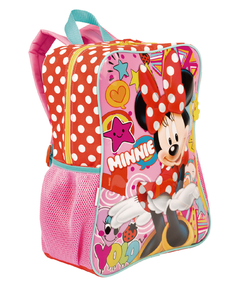 Mochila Costas Minnie Mouse Rosa 19M Grande Original Sestini