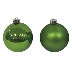 Bola de Natal Nº6 Com 9 Unidades Fosca E Cromada Verde