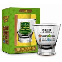 Conjunto Kit Caipirinha Limão Cachaça Receita Presente