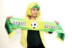 Cachecol Verde Amarelo Copa Torcedor Seleção Brasileira
