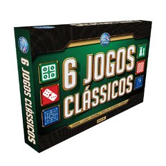 Kit Jogos Clássicos - 4 em 1 - Dama - Ludo - Trilha - Pega-Varetas - Xalingo