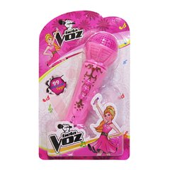 Microfone Infantil De Brinquedo Rosa Bela Voz 99 Express