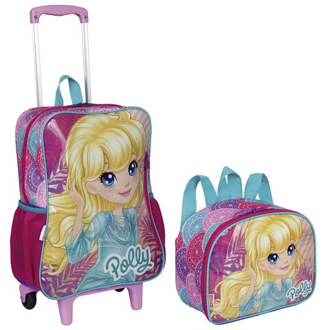 Kit Mochila G Polly Pocket 19M Costas + Lancheira Original, jogo da polly  carona - thirstymag.com