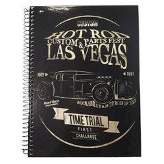 Caderno Espiral Custom Caveira Carro 96 Fls 1x1 Jandaia