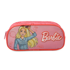 Estojo Escolar Barbie Teen Vermelho Luxcel Original - Mundo Variedades