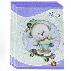 Kit 5 Cadernos Brochurão Urso Furry Bear 96 Folhas Máxima