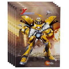 Kit 5 Cadernos Brochurão X Robots Transformers 96 Fl Máxima