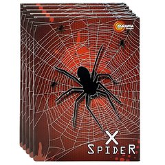 Kit 5 Cadernos Brochurão X Spider Aranha 96 Folhas Máxima