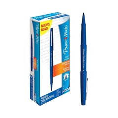 Caixa Com 12 Unidades Caneta Flair Paper Mate Azul