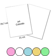 Papel Escolar Colorido Milpex - Pacote Com 100 Folhas 75 gr