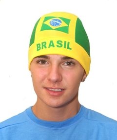 Touca Bandana Brasil Torcedor Verde E Amarela Bandeira