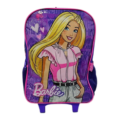 Mochila Rodinha Barbie Violeta Grande Luxcel Original - Mundo Variedades
