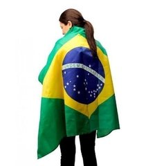 Capa Bandeira Brasil Costas Banner Copa Do Mundo Torcedor