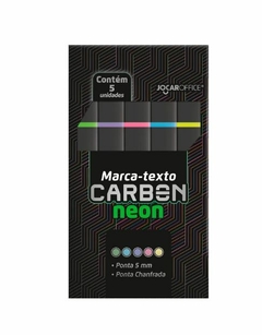 Marca Texto Carbon Neon Estojo 5 Cores Jocar Office Escolar