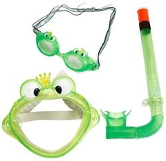 Kit Mergulho Com Máscara E Snorkel E Óculos Sapo Infantil