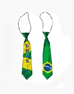 Gravata Torcedor Brasil Copa Do Mundo Verde E Amarela