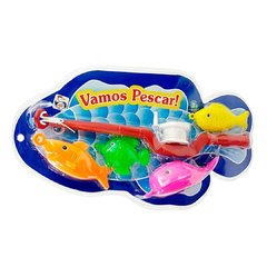 Vamos Pescar 5 Peças Peixes Pescaria Vara De Pescar Pica Pau