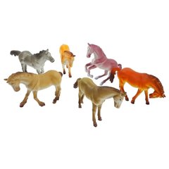 Kit 6 Cavalos Selvagens Em Miniatura De Borracha Ark Toys