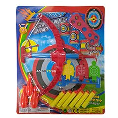 Lançador De Dardos Vários Alvos Ark Toys 15 Peças Arco