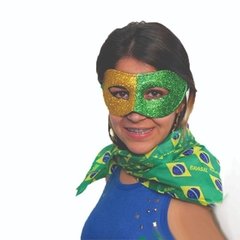 Máscara Torcedor Brasil Copa Do Mundo 2018 Verde E Amarela