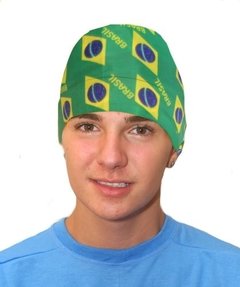 Touca Bandana Brasil Torcedor Verde E Amarela Bandeira Fifa