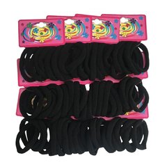 Kit 72 Elásticos Para Cabelo Preto Buchinha Xuxinha