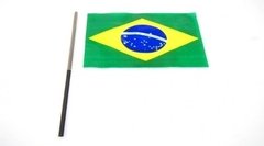 10 Bandeiras De Mão Do Brasil Com Haste Bastão 20x15cm - comprar online