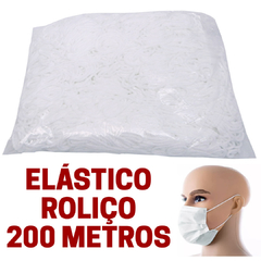 Elástico Para Máscara Roliço 3mm 200 Metros Não Machuca