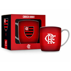 Caneca Urban Flamengo Vermelha Oficial Escudo Presente 360ml