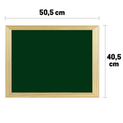 Lousa Quadro Verde Para Giz Moldura Em Madeira 50X40cm