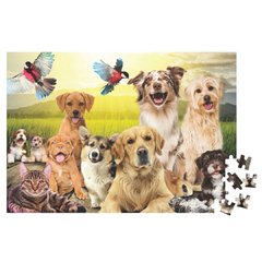 Quebra-Cabeça Amizade Cães Animais 250 Peças Toia Puzzle