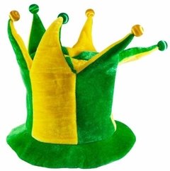 Chapéu Cartola Bobo Da Corte Arlequim Brasil Verde Amarelo - loja online