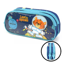 Estojo Escolar Tigre Astronauta Duplo Luxcel Original - comprar online