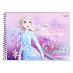Kit 5 Caderno Cartografia e Desenho Jandaia Frozen 2 Elsa