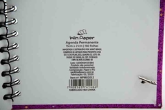 Agenda Permanente Glitter Espiral 15x21cm 160 Fls Win Paper - Mundo Variedades