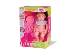 Boneca Amora Macha E Sai 43 Cm Bambola Bebê Papinha